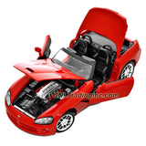 Maisto Special Edition Series 1:18 Scale Die Cast Car - Red Color Sports Coupe DODGE VIPER SRT-10 with Display Base (Car Dimension: 9" x 4" x 2-1/2")