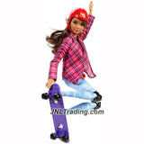 Mattel Year 2016 Barbie Made to Move Series 12 Inch Doll - SKATEBOARDER TERESA (DVF70) with Skateboard and Helmet
