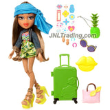 MGA Year 2015 Bratz Study Aborad Series 10 Inch Doll Set - YASMIN to Brazil with 2 Outfits, Suitcase, Purse, Bandana, Pineapple Charm and Hairbrush