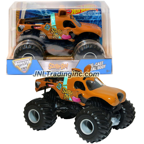 Hot Wheels Year 2016 Monster Jam 1:24 Scale Die Cast Official Monster Truck Series #BGH23 : SCOOBY-DOO! with Monster Tires, Working Suspension and 4 Wheel Steering (Dimension - 7" L x 5-1/2" W x 4-1/2" H)