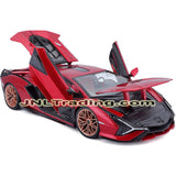 Maisto Special Edition Series 1:18 Scale Die Cast Car - Red Hybrid Sports Coupe LAMBORGHINI SIAN FKP 37 with Display Base