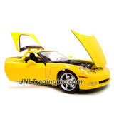 Maisto Special Edition Series 1:18 Scale Die Cast Car - Yellow Color 2005 CHEVROLET CORVETTE COUPE with Display Base (Dimension: 9" x 4" x 2-1/2")