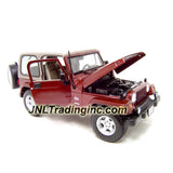 Maisto Special Edition Series 1:18 Scale Die Cast Car -  Maroon Sports Utility Vehicle JEEP WRANGLER SAHARA (SUV Dimension: 8" x 3-1/2" x 3-1/2")