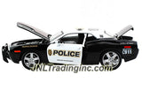 Maisto Special Edition Series 1:18 Scale Die Cast Car - Black & White Police Cruiser 2006 DODGE CHALLENGER CONCEPT with Base (Dimension: 10"x4"x3")