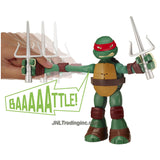 Playmates Year 2014 Nickelodeon Teenage Mutant Ninja Turtles 8-1/2 Inch Tall Electronic Action Figure - STRETCH 'N' SHOUT RAPHAEL with 2 Sais Plus Stretch and Sound FX