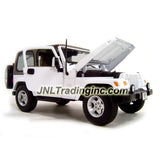 Maisto Special Edition Series 1:18 Scale Die Cast Car - White Sports Utility Vehicle JEEP WRANGLER SAHARA (SUV Dimension: 8" x 3-1/2" x 3-1/2")