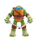 Playmates Year 2014 Teenage Mutant Ninja Turtles TMNT Head Droppin' Series 11 Inch Tall Action Figure - LEONARDO with Head Dropping Feature Plus 2 Katana Swords