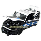 Maisto Special Edition Series 1:18 Scale Die Cast Car - Black & White Police Cruiser 2015 FORD MUSTANG GT with Base (Dimension: 10" x 4" x 3")