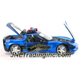 Maisto Special Edition Series 1:18 Scale Die Cast Car -  Blue State Police Cruiser 2005 CHEVROLET CORVETTE COUPE with Base (Dim: 9" x 4" x 2-1/2")