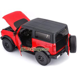 Maisto Special Edition Series 1:18 Scale Die Cast Car Set - Red Sport Utility Vehicle SUV 2021 FORD BRONCO WILDTRAK