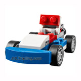 Lego Year 2015 Creator Series Vehicle Set #31027 - BLUE RACER with Alternative Mode as Snowplow and Buggy (Total Pieces: 67)