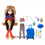 MGA Year 2015 Bratz Study Aborad Series 10 Inch Doll Set - JADE to Russia with 2 Outfits, Matryoshka Doll, Suitcase, Purse, Charm and Hairbrush
