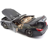 Maisto Special Edition Series 1:18 Scale Die Cast Car - Dark Grey Convertible Sports Coupe Mercedes-Benz SL 65 AMG with Display Base