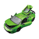 Maisto Special Edition Series 1:18 Scale Die Cast Car Set - Lime Green Sports Coupe LAMBORGHINI HURACAN PERFORMANTE with Display Base