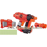 NERF Zombie Strike Survival Series NAILBITER: ZOOM & DOOM Blaster with Storage Stock, Barrel Extension and 16 Elite Darts