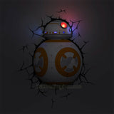 3DLightFX Star Wars Series Battery Operated 3D Deco Night Light : BB-8 Droid with Lights Up LED Bulbs