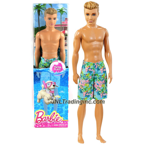 Mattel Year 2015 Barbie Water Play! Series 12 Inch Doll - KEN (DGT83) in Green Color Swim Trunk