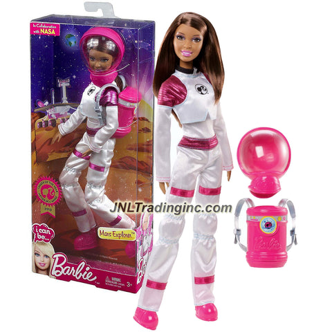 Mattel Year 2013 Barbie I Can Be Series 12 Inch Doll Set - Nikki as MARS EXPLORER (X9074) with Outer Space Suit, Removable Helmet and Backpack