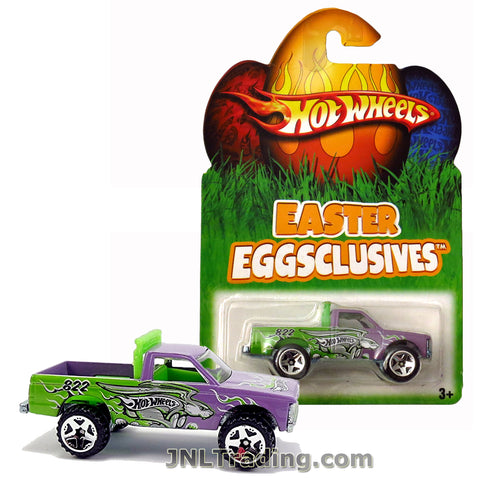Hot Wheels Year 2007 Easter Eggsclusives Series 1:64 Scale Die Cast Car Set - Purple Green Pick-Up Truck PATH BEATER N1142