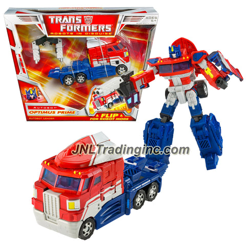 Hasbro Year 2006 Transformers Classic Series Voyager Class 7 Inch Tall Robot Action Figure - Autobot Leader OPTIMUS PRIME with Smokestacks that Change to Laser Cannon and Wind Vane that Change to Ion Blaster (Vehicle Mode: Rig Truck)