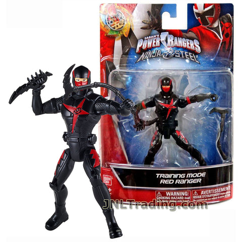 Power Rangers Year 2017 Saban's Ninja Steel Series 5 Inch Tall Figure - Training Mode RED RANGER with Dagger and Sickle