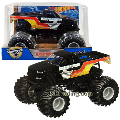 Hot Wheels Year 2016 Monster Jam 1:24 Scale Die Cast Metal Body Official Truck - KING KRUNCH DWP17 with Monster Tires, Working Suspension and 4 Wheel Steering