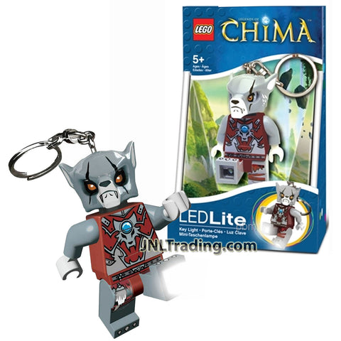 Year 2013 LEGO LGL-KE37 Legends of Chima - Wolf WORRIZ LED Lite Key Chain Light