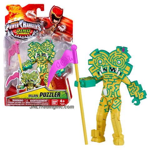 Bandai Year 2015 Saban's Power Rangers Dino Charge Series 5-1/2 Inch Tall Action Figure - Villain PUZZLER with "Goal" Flag
