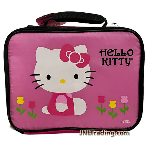 Thermos Hello Kitty Series Single Compartment Soft Insulated Lunch Bag with Image of Hello Kitty in the Flower Field