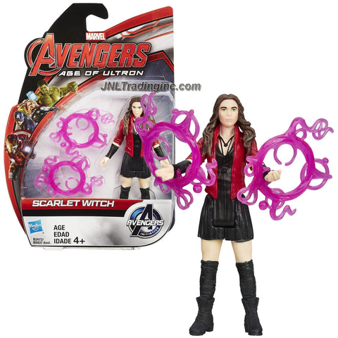 Hasbro Year 2015 Marvel Avengers Age of Ultron Series 4 Inch Tall Action Figure - SCARLET WITCH with 2 Hex Spheres Rings
