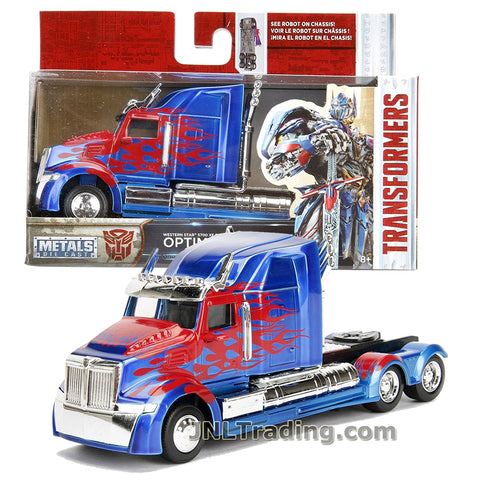 Jada Year 2017 Transformers The Last Knight Series 1:32 Scale Die Cast Metal Cars - OPTIMUS PRIME (Western Star 5700 XE Phantom)