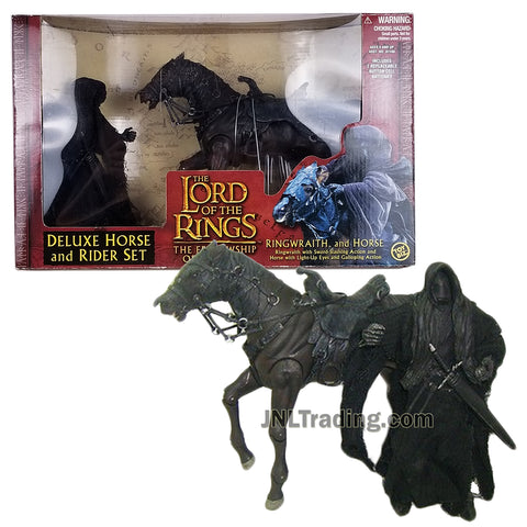 Year 2002 The Lord of the Rings The Fellowship of the Ring Series Deluxe Horse and Rider Set - RINGWRAITH and HORSE
