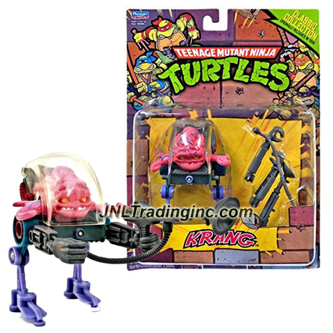 Playmates Year 2014 Teenage Mutant Ninja Turtles TMNT "1988 Classic Collection Reproduction" Series 4-1/2 Inch Tall Action Figure - KRANG with 2 Removable Robotic Arms and Pulse Rifle