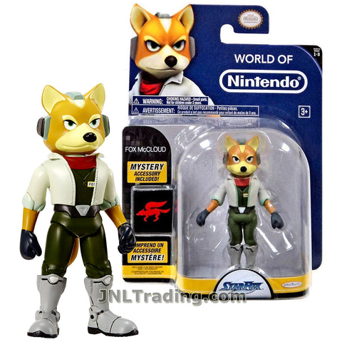 World of Nintendo Year 2015 Star Fox Series 4-1/2 Inch Tall Figure - FOX McCLOUD with Mystery Accessory