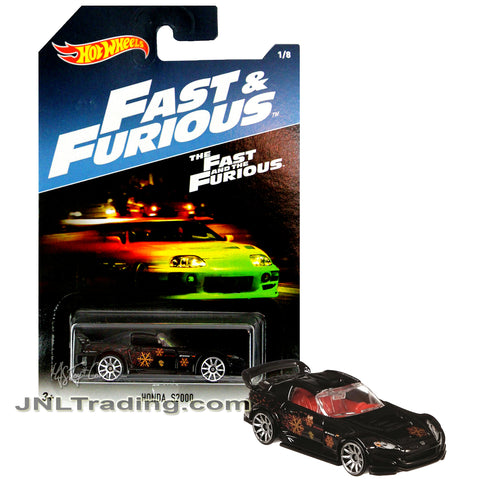 Year 2016 Hot Wheels The Fast and The Furious Series 1:64 Scale Die Cast Car 1/8 - Black Roadster HONDA S2000