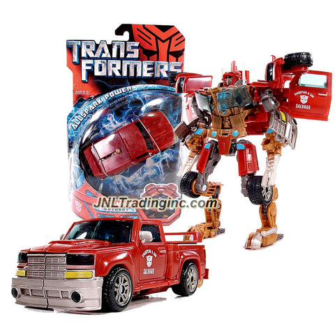 Hasbro Year 2007 Transformers Movie All Spark Power Series Deluxe Class 6 Inch Tall Robot Action Figure - Autobot SALVAGE with Crusher Claw (Vehicle Mode: Pick-Up Truck)