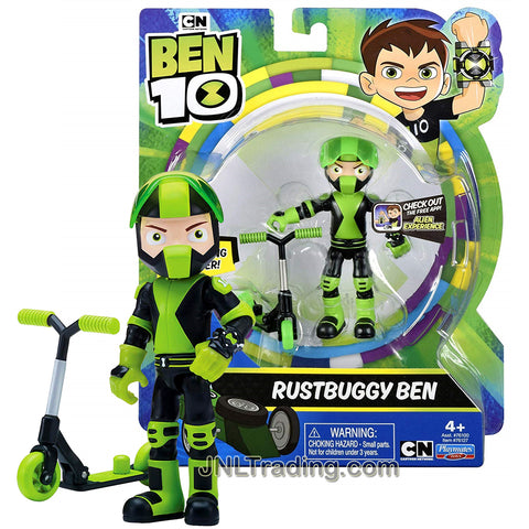 Year 2018 Cartoon Network Ben Tennyson 10 Series 4 Inch Tall Figure - Rustbuggy Ben with Racing Scooter