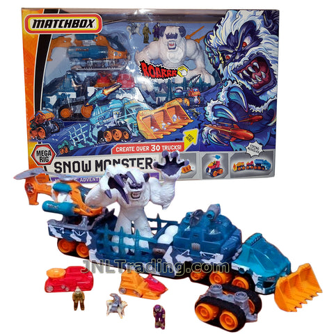 Matchbox Year 2006 Mega Rig Build Your Own Adventure Series Electronic Playset - SNOW MONSTER with Big Foot Creature, Exploratory Vehicle, Chopper, Husky Dog and 2 Explorers