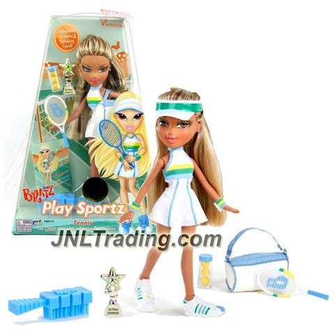 MGA Entertainment Bratz Play Sportz Series 10 Inch Doll - Tennis Player VINESSA in with Earrings, Hat, Can of Balls, Racket, Bag, Trophy & Hairbrush
