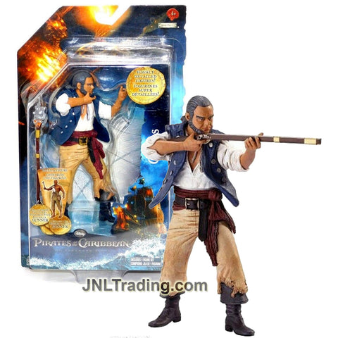 Year 2011 Pirates of the Caribbean On Stranger Tides Series 6-1/2 Inch Tall Action Figure - GIBBS with Rifle Plus Gunner's Head and Torso