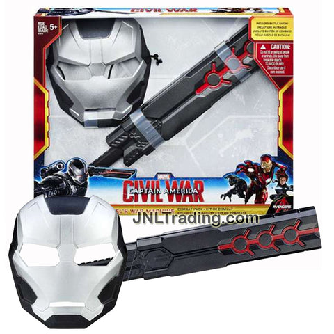 Hasbro Year 2015 Marvel Captain America Civil War Series Accessory Set - WAR MACHINE Combat Pack Kit with Mask and Foam Battle Baton