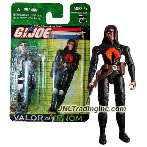 Hasbro Year 2004 G.I. JOE "Valor Vs. Venom" Series 4 Inch Tall Action Figure - Cobra Intelligence Officer BARONESS with Gun and Assault Rifle with Grenade Launcher