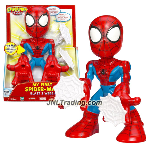 Playskool Year 2006 SpiderMan and Friends Series 12 Inch Tall Electronic Figure - MY FIRST SPIDER-MAN with Fun Phrases, Light Up Eyes and 2 Webs Missile
