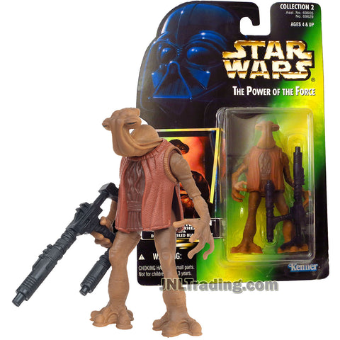 Star Wars Year 1996 Power of The Force Series 4 Inch Tall Figure - MOMAW NADON "HAMMERHEAD" with Double-Barrelled Blaster Rifle