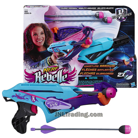 Nerf Rebelle Year 2014 Secrets & Spies Series COURAGE CROSSBOW with 2 Whistling Arrows