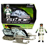 Hasbro Year 2008 G.I. JOE Movie Series "The Rise of Cobra" Vehicle Set - ROCKSLIDE A.T.A.V with Turning Front Skis, Missile Launcher with 2 Missiles and Pivoting Treads Plus SNOW JOB Action Figure