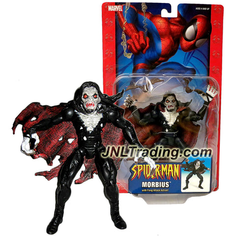 ToyBiz Year 2004 Marvel Spider-Man Series 6 Inch Tall Figure - MORBIUS with Fang Attack Action and 2 Vampire Bats