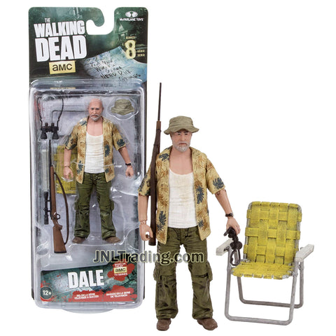 Year 2016 AMC TV Series Walking Dead 5 Inch Tall Figure - DALE with Hat, Binoculars, Rifle and Folding Chair