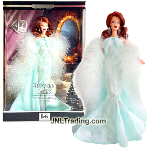 Year 2000 Hollywood Movie Star Collector Edition 12 Inch Doll - BETWEEN TAKES Caucasian Actress BARBIE in Aqua Charmeuse Gown with Doll Stand