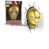 3DLightFX Star Wars Series Battery Operated 3D Deco Night Light : C-3PO HEAD with Light Up LED Bulbs